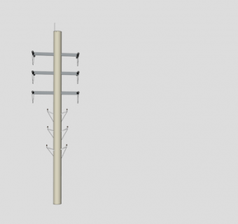 混凝土高压线塔SU模型下载_sketchup草图大师SKP模型