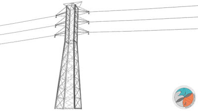 高压电塔电线SU模型下载_sketchup草图大师SKP模型