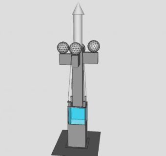 简易工业高塔SU模型下载_sketchup草图大师SKP模型