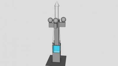 简易工业高塔SU模型下载_sketchup草图大师SKP模型