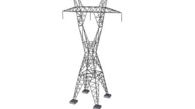 132千伏高压塔SU模型下载_sketchup草图大师SKP模型