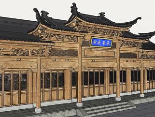 中式建筑门楼古建筑SU模型