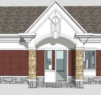 艺术建筑户外古建筑SU模型下载_sketchup草图大师SKP模型