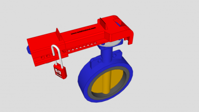 阀门锁定装置SU模型下载_sketchup草图大师SKP模型