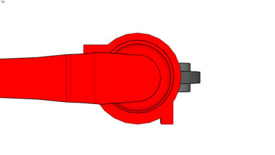 蝶阀57型杠杆式SU模型下载_sketchup草图大师SKP模型