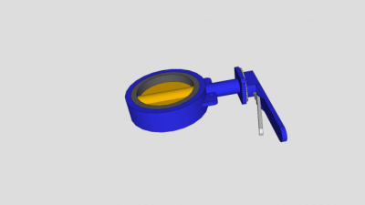 调节器翻板阀SU模型下载_sketchup草图大师SKP模型