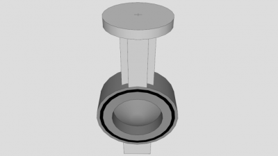 蝶阀的复合材料SU模型下载_sketchup草图大师SKP模型