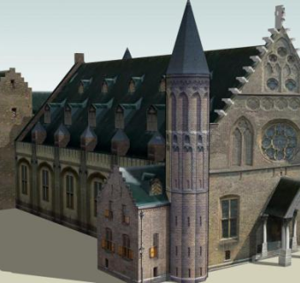 欧式建筑户外古建筑SU模型下载_sketchup草图大师SKP模型