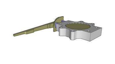 手动五金件蝶阀SU模型下载_sketchup草图大师SKP模型