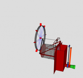 带桨轮结构的旋转筛SU模型下载_sketchup草图大师SKP模型