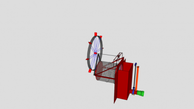 带桨轮结构的旋转筛SU模型下载_sketchup草图大师SKP模型