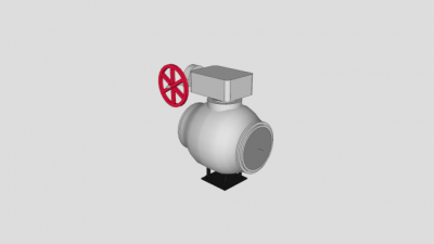 手持石油控制蝶阀SU模型下载_sketchup草图大师SKP模型