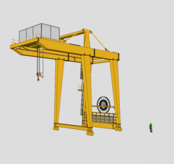 施工门机SU模型下载_sketchup草图大师SKP模型