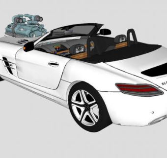 奔驰跑车SU模型_su模型下载 草图大师模型_SKP模型