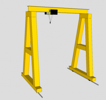 起重机门SU模型下载_sketchup草图大师SKP模型