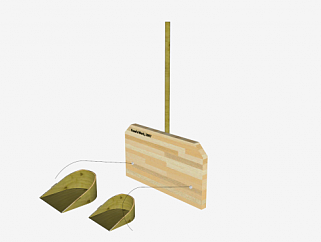 木制刮板<em>农具</em>SU模型下载_sketchup草图大师SKP模型