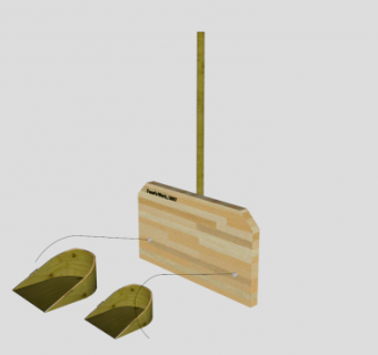 木制刮板农具SU模型下载_sketchup草图大师SKP模型