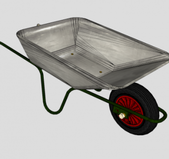 农用器具犁车SU模型下载_sketchup草图大师SKP模型