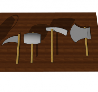 农作的基本农具SU模型下载_sketchup草图大师SKP模型