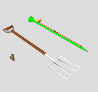 翻土农具SU模型下载_sketchup草图大师SKP模型