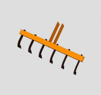 农具铁叉头SU模型下载_sketchup草图大师SKP模型