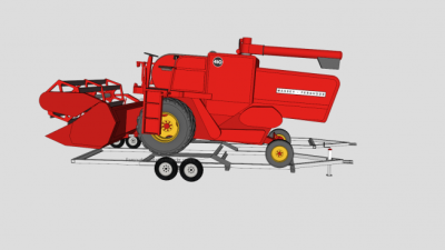 农用器械拖车SU模型下载_sketchup草图大师SKP模型
