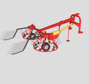 农用耕田拖拉机SU模型下载_sketchup草图大师SKP模型