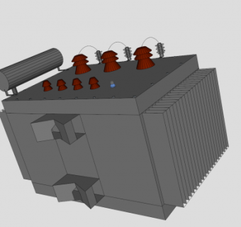 电力变压器SU模型下载_sketchup草图大师SKP模型