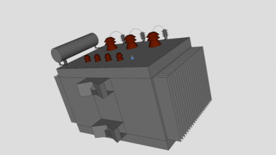 电力变压器SU模型下载_sketchup草图大师SKP模型