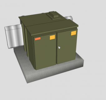 室外变压器SU模型下载_sketchup草图大师SKP模型