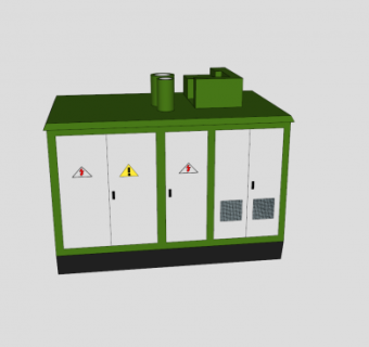 电气设备变压器SU模型下载_sketchup草图大师SKP模型