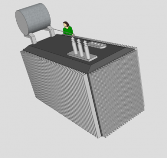 户外电力变压器SU模型下载_sketchup草图大师SKP模型