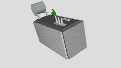 户外电力变压器SU模型下载_sketchup草图大师SKP模型