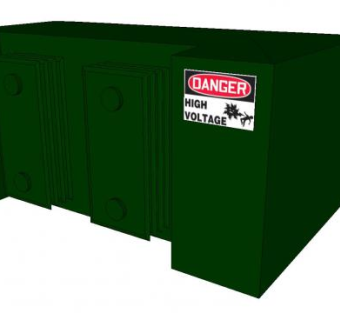 路边电力变压器SU模型下载_sketchup草图大师SKP模型