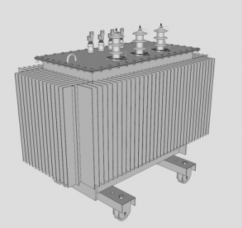 移动式电力变压器SU模型下载_sketchup草图大师SKP模型