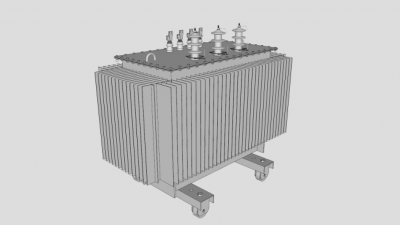 移动式电力变压器SU模型下载_sketchup草图大师SKP模型