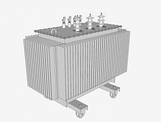 移动式电力变压器SU模型下载_sketchup草图大师SKP模型
