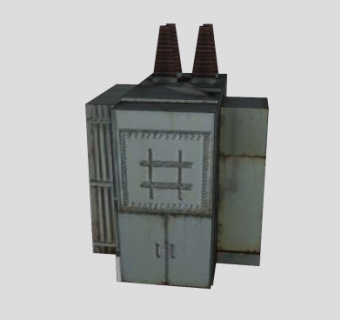 室外电器变压器SU模型下载_sketchup草图大师SKP模型