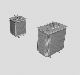 大小变压器SU模型下载_sketchup草图大师SKP模型