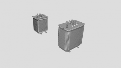 大小变压器SU模型下载_sketchup草图大师SKP模型