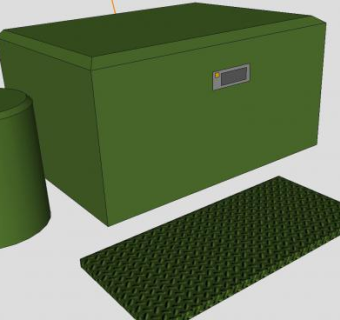 金属外壳变压器SU模型下载_sketchup草图大师SKP模型