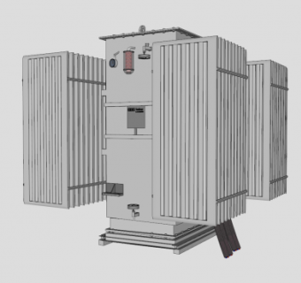 大型电力变压器SU模型下载_sketchup草图大师SKP模型