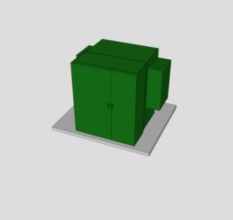 简易的电力变压器SU模型下载_sketchup草图大师SKP模型