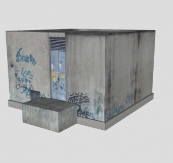 室外箱式变压器SU模型下载_sketchup草图大师SKP模型