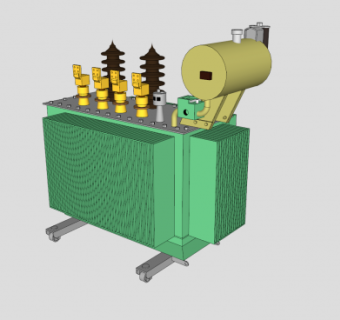 整流变压器SU模型下载_sketchup草图大师SKP模型