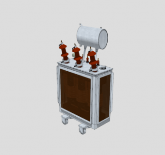 防雷接地电力变压器SU模型下载_sketchup草图大师SKP模型