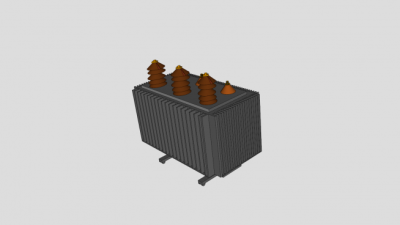 静止电器配电变压器SU模型下载_sketchup草图大师SKP模型