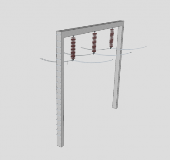 变电站电塔SU模型下载_sketchup草图大师SKP模型