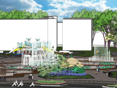 户外建筑公园景观SU模型下载_sketchup草图大师SKP模型