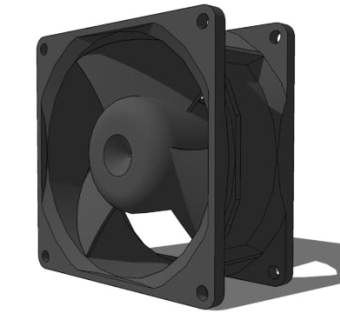 黑色排风扇SU模型下载_sketchup草图大师SKP模型